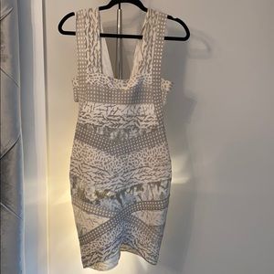 Herve Leger Print Bandage Dress M